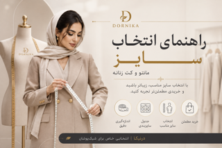 راهنمای انتخاب سایز مانتو و کت زنانه + جدول سایزبندی